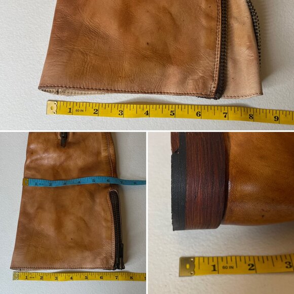 BED STU Tess Rustic Tan Distressed Tall Leather Riding Boots BedStu Size 7.5 - Picture 14 of 16